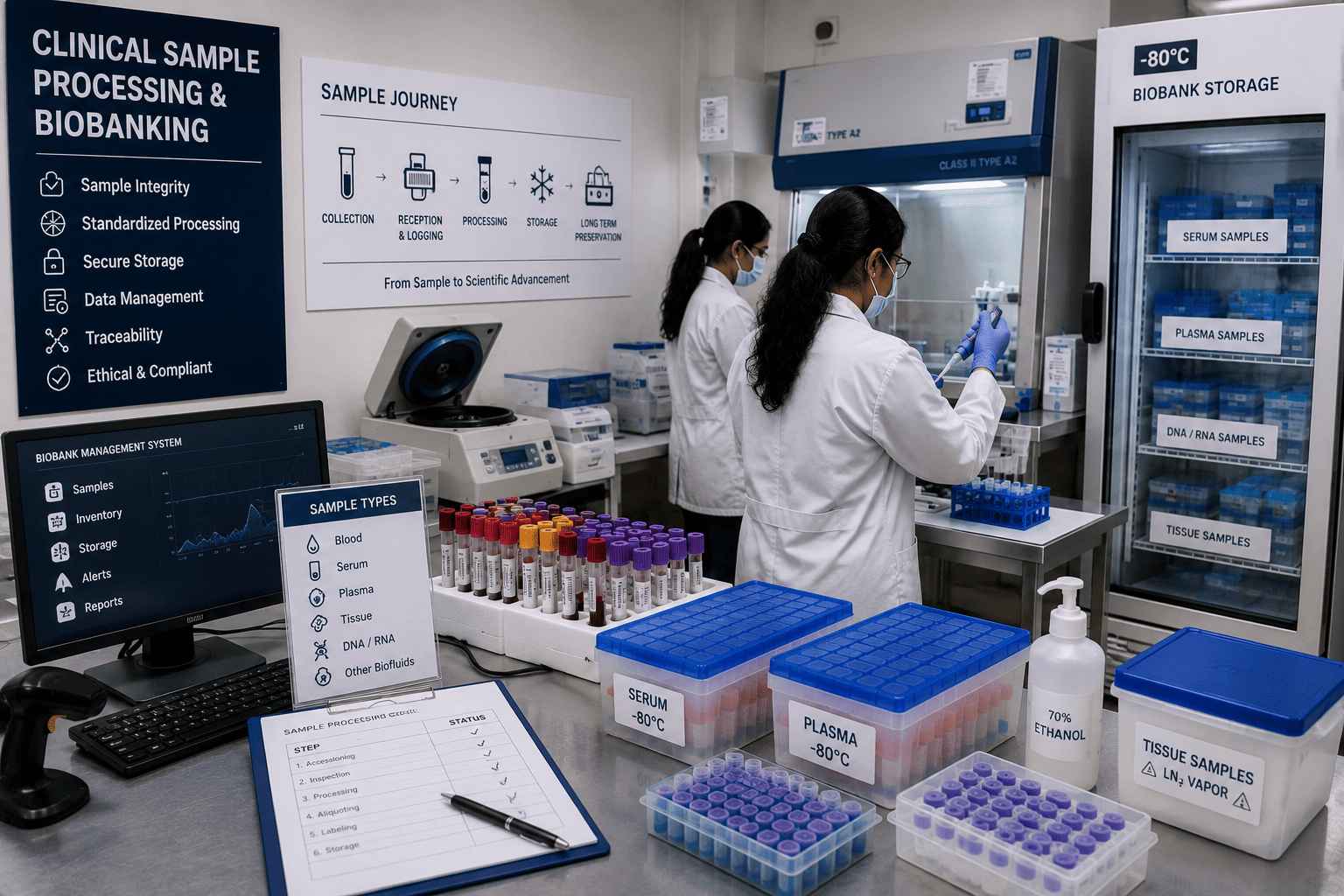 Clinical Sample Processing & Biobanking