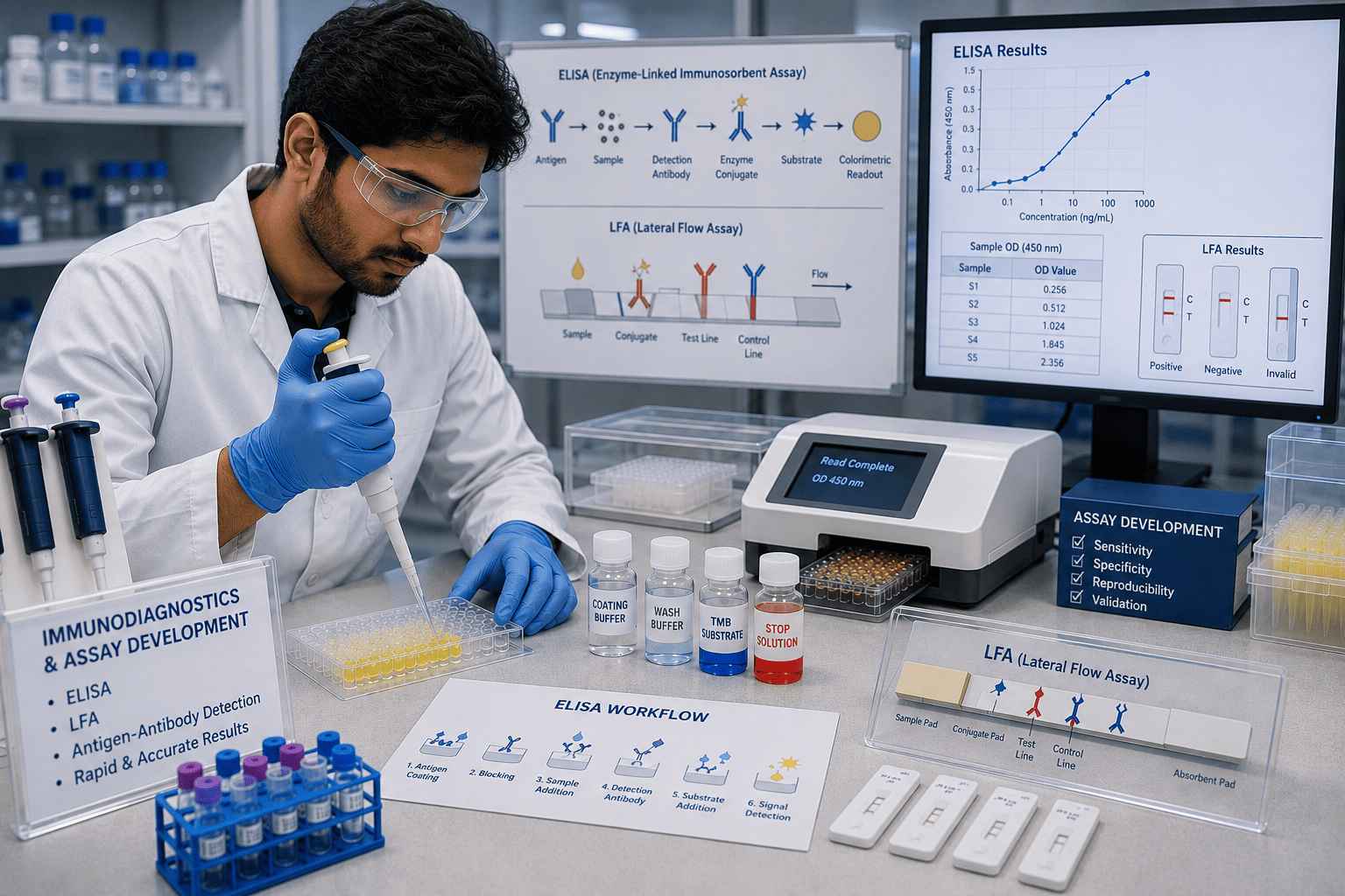 Immunodiagnostics & Assay Development (ELISA, LFA)