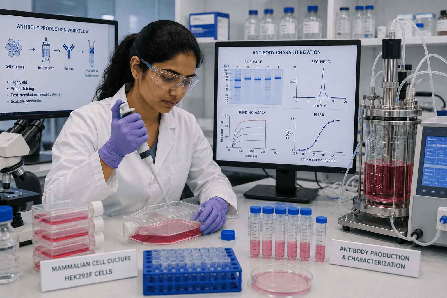 Mammalian Cell Culture-Based Antibody Production & Characterization